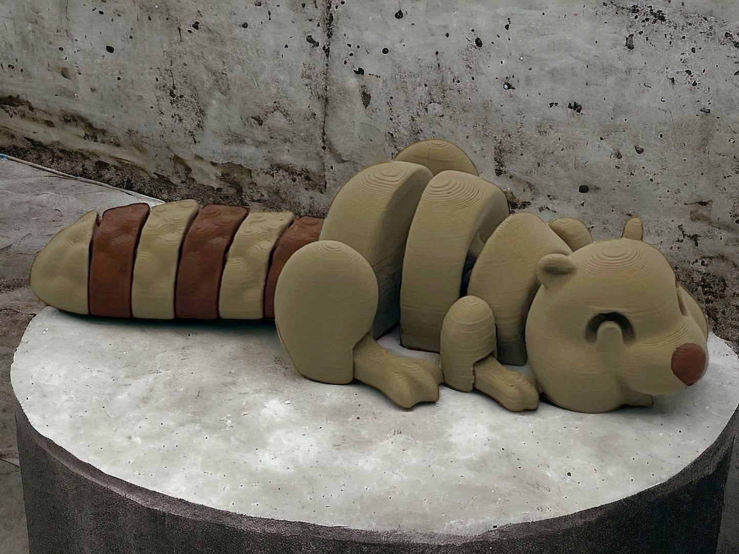 3D Druck Biber auf Betonplatte