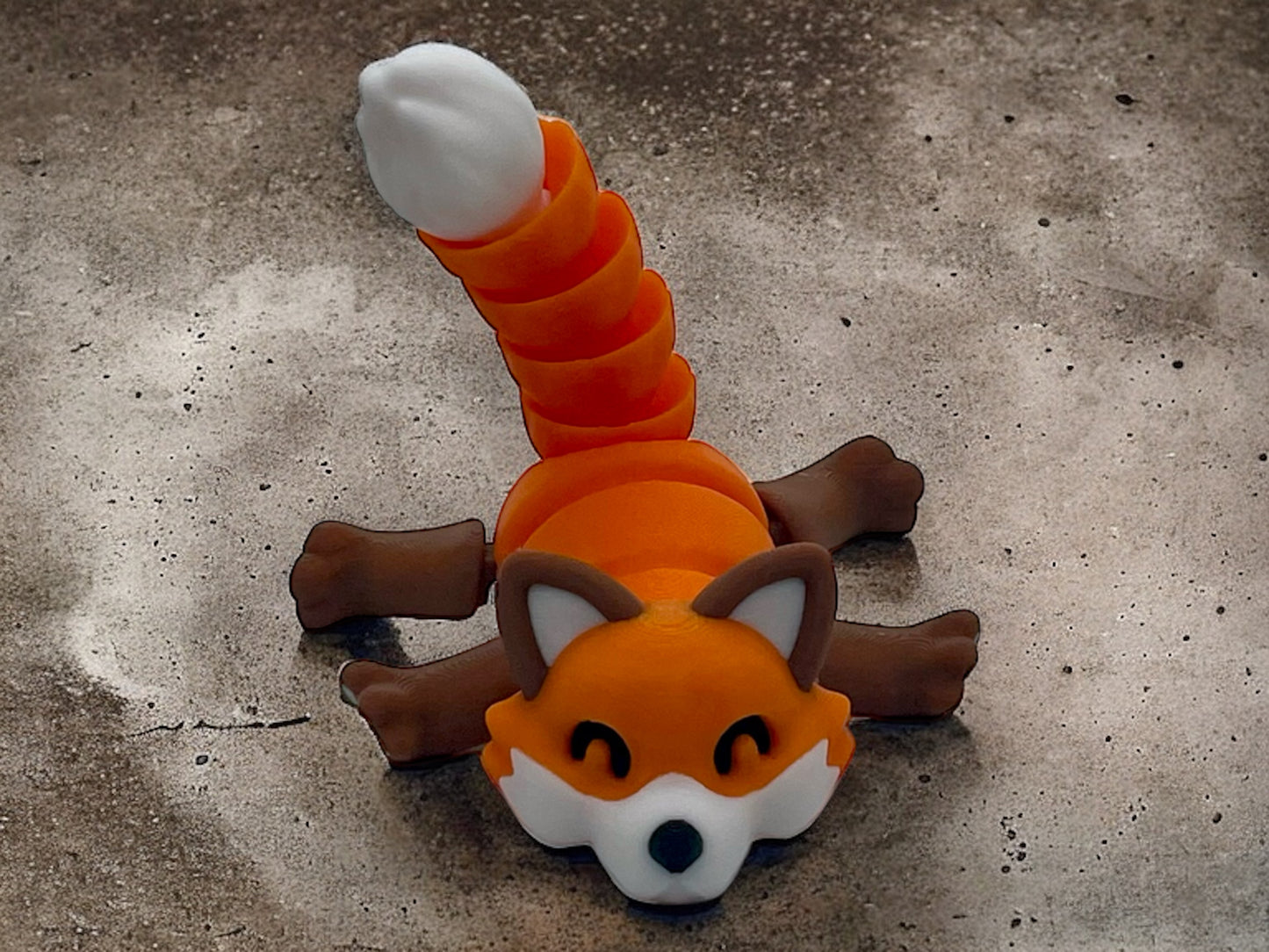 3D Druck Fuchs auf Betonplatte