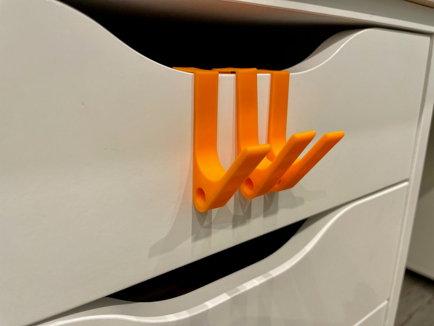 Für IKEA Alex Schublade Haken 3er Set Aufhänger in orange