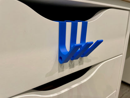 Für IKEA Alex Schublade Haken 3er Set Aufhänger in blau