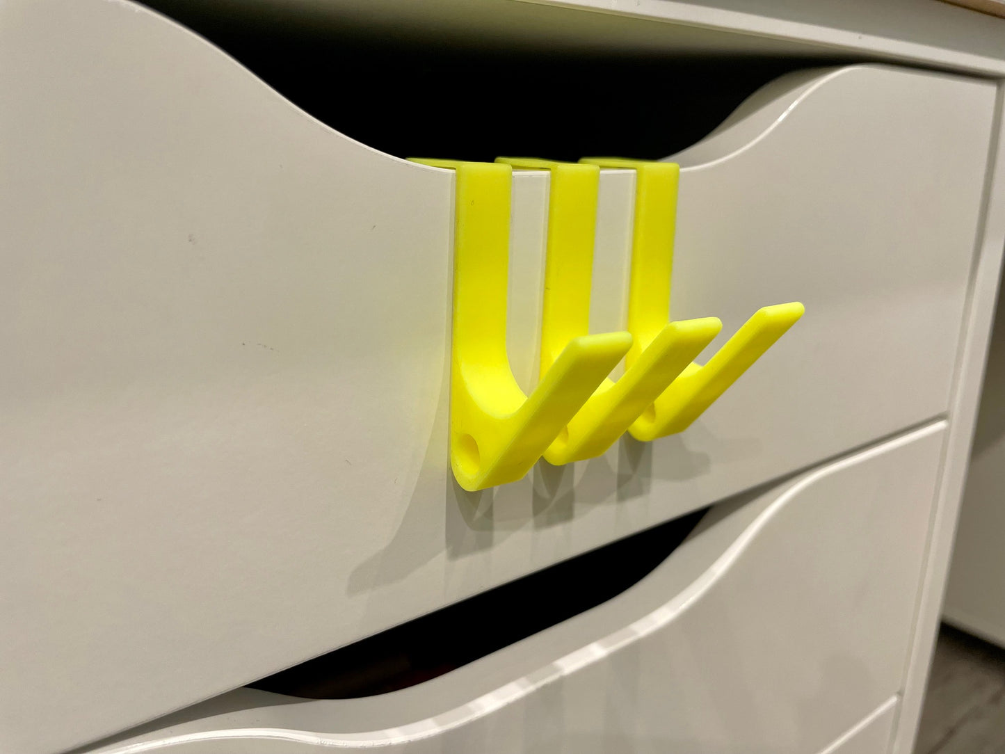 Für IKEA Alex Schublade Haken 3er Set Aufhänger in gelb