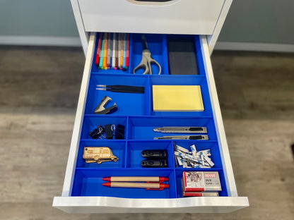 Für IKEA Alex Schublade Organizer Ordnung Set Boxen in blau