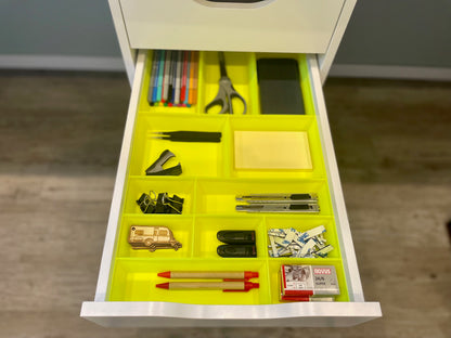 Für IKEA Alex Schublade Organizer Ordnung Set Boxen in gelb