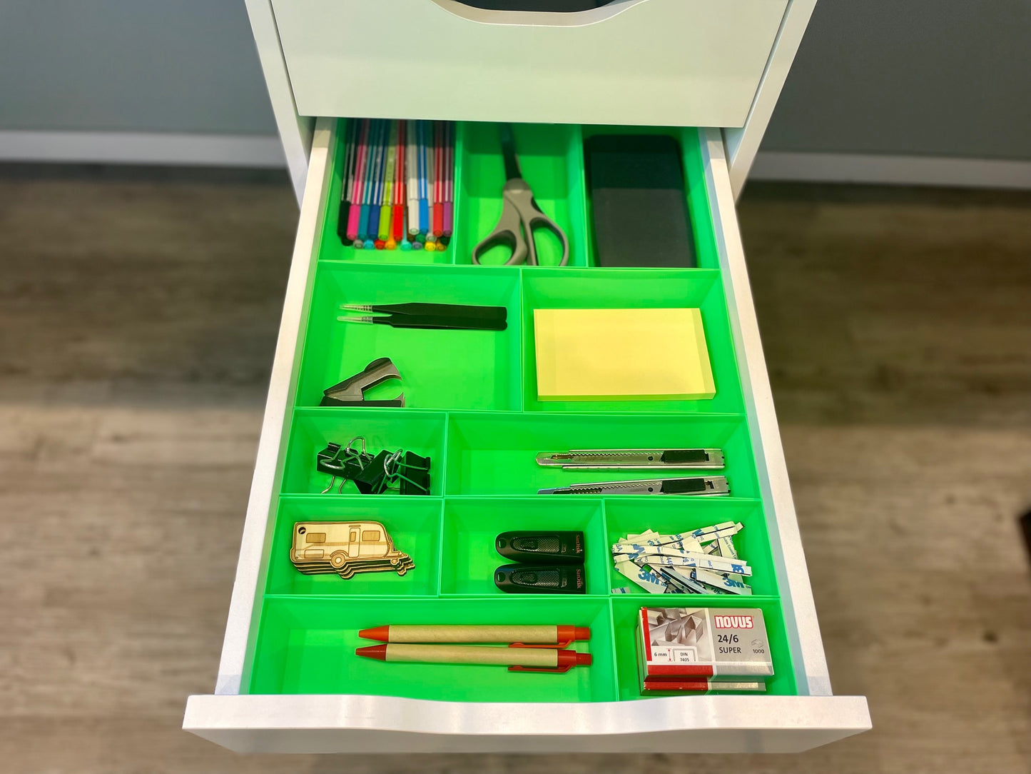 Für IKEA Alex Schublade Organizer Ordnung Set Boxen in grün