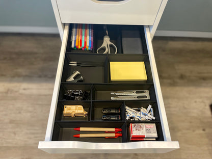 Für IKEA Alex Schublade Organizer Ordnung Set Boxen in schwarz